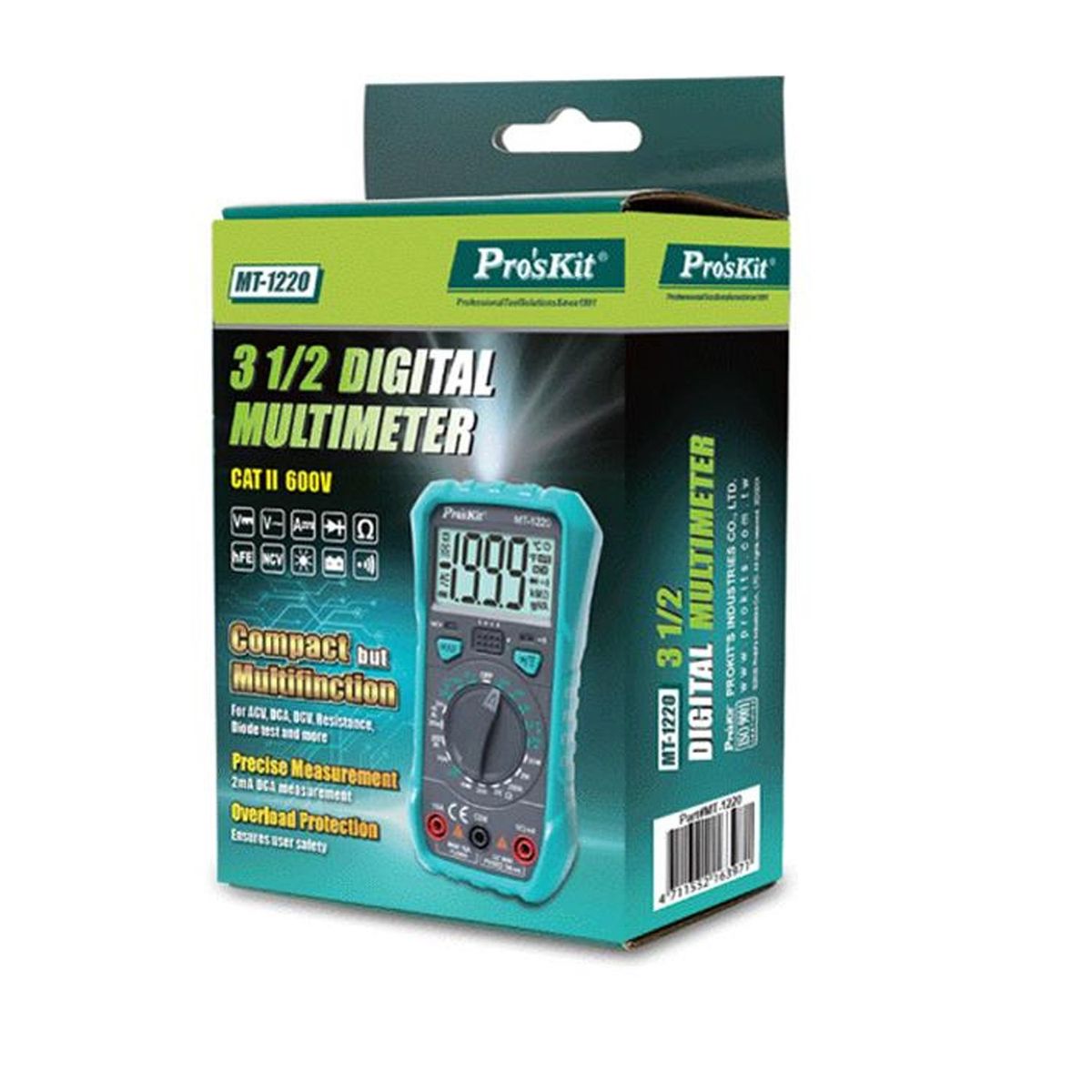 PROSKIT - Multimetro Proskit MT-1220 NCV con linterna original