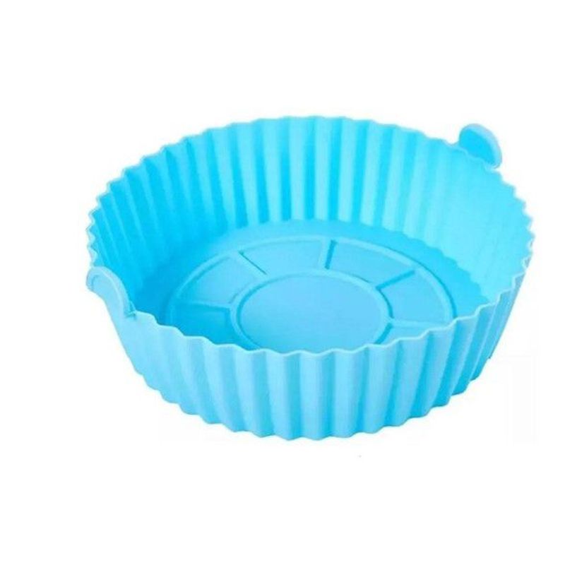 GENERICO - Molde Silicona Olla Freidora Air Fryer Reutilizable Azúl