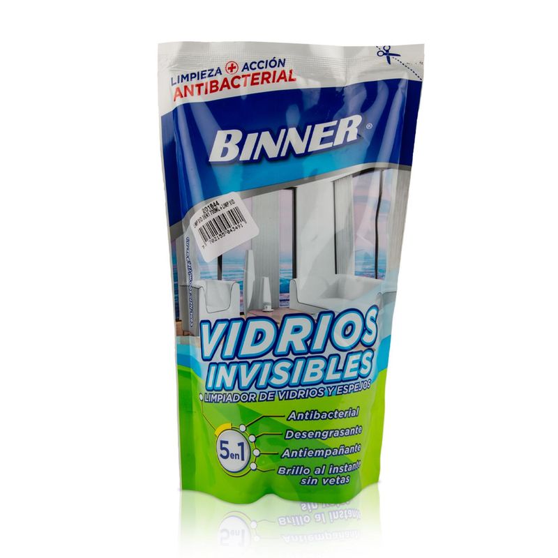 BINNER - Limpiador BINNER para Vidrios y Espejos Doypack 500ml
