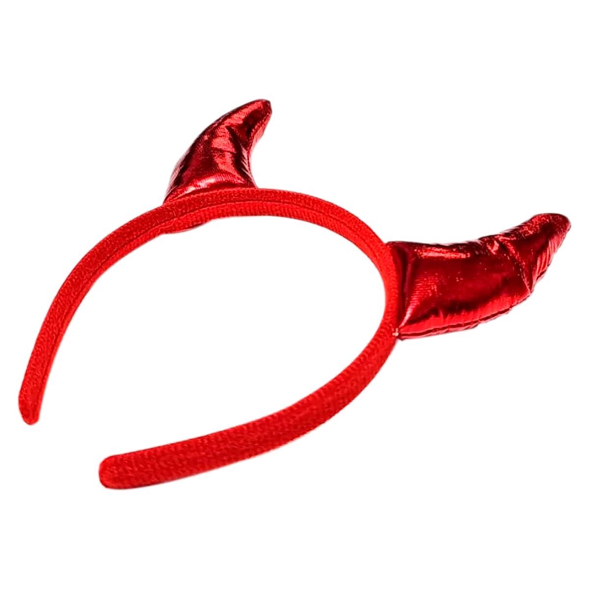 GENERICO - Kit Cachos Diabla  Cola  Corbatin  Tridente  Capa Demonio Infierno disfraz