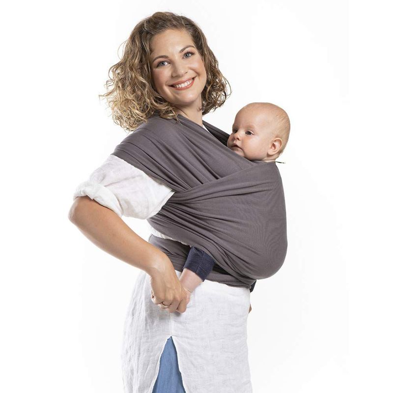 GENERICO - Fular Elástico JonDi Cargador Canguro Para Bebé 0-6 M Gris O