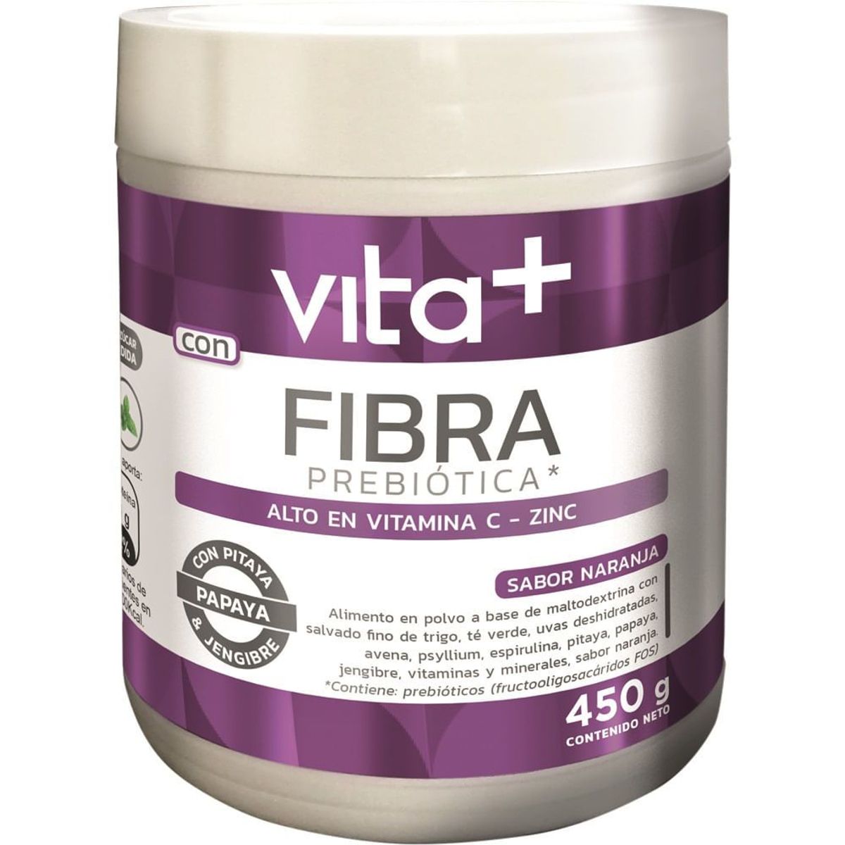 GENERICO - Fibra Prebiotica Vitamina C Zinc Vita+ Sabor Naranja X 450G