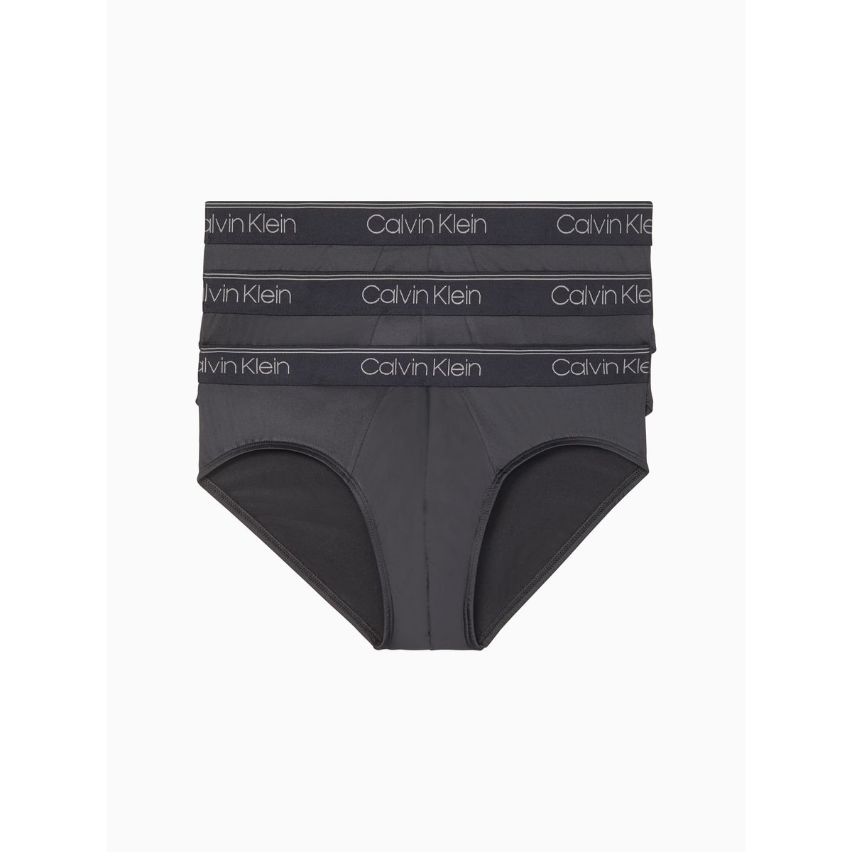 CALVIN KLEIN - 3 Pack de Calzoncillos Negros En Microfibra Hip Brief Calvin Klein
