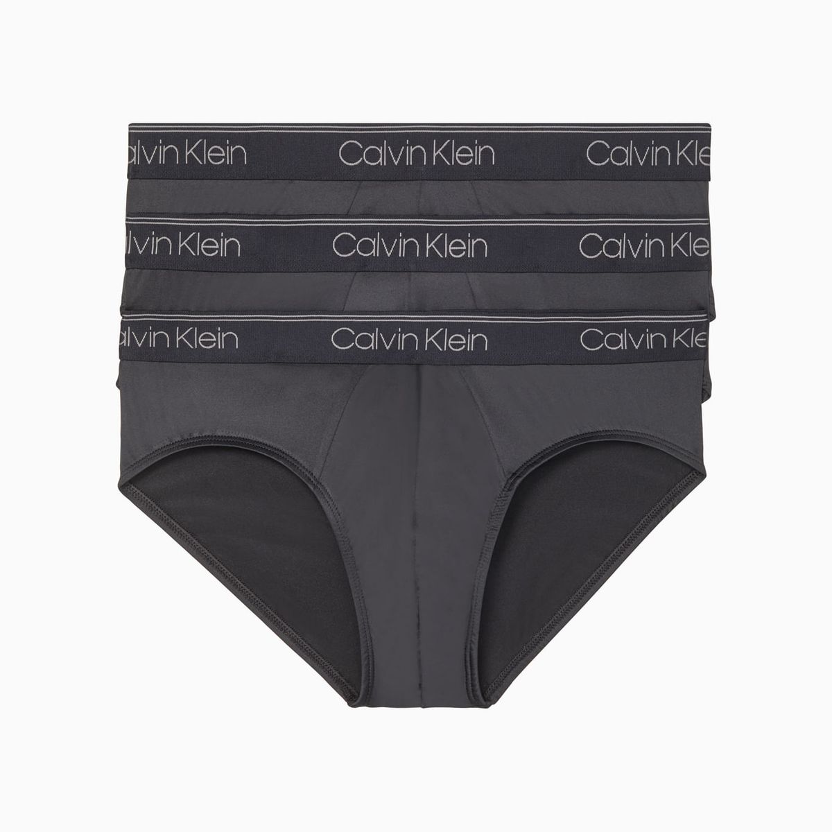 CALVIN KLEIN - 3 Pack de Calzoncillos Negros En Microfibra Hip Brief Calvin Klein
