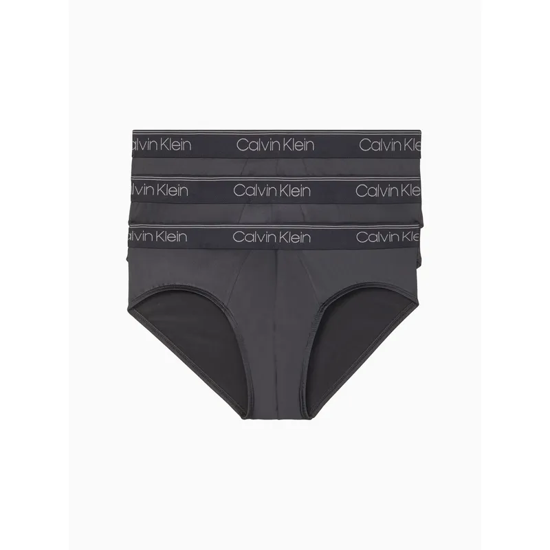 CALVIN KLEIN - 3 Pack de Calzoncillos Negros En Microfibra Hip Brief Calvin Klein