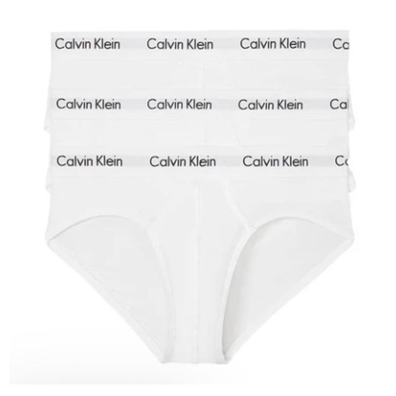 CALVIN KLEIN - 3 Pack de Calzoncillo Blanco Algodón Hip Brief Calvin Klein