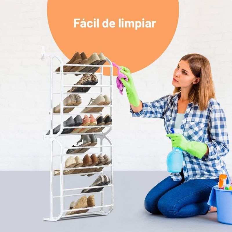 GENERICO - Zapatero 2 Niveles Colgante Para Puerta 24 Pares Resistente