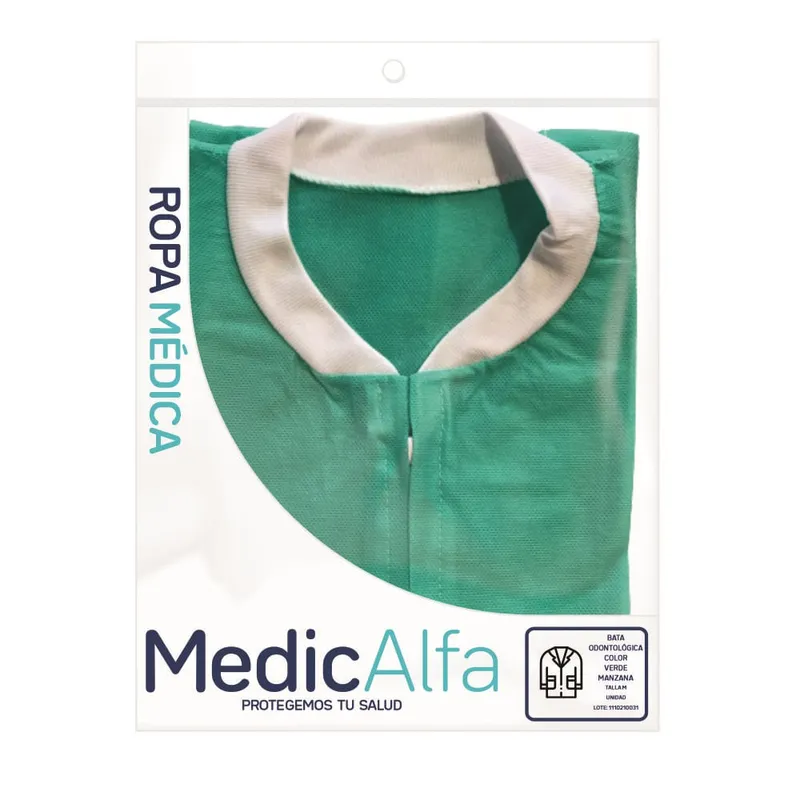 GENERICO - Bata Odontologica Medic Alfa Verde Talla L-Xl