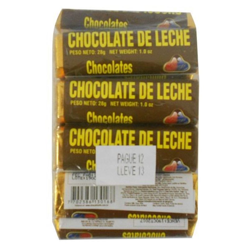 TRIUNFO - Chocolate Triunfo De Leche X 13