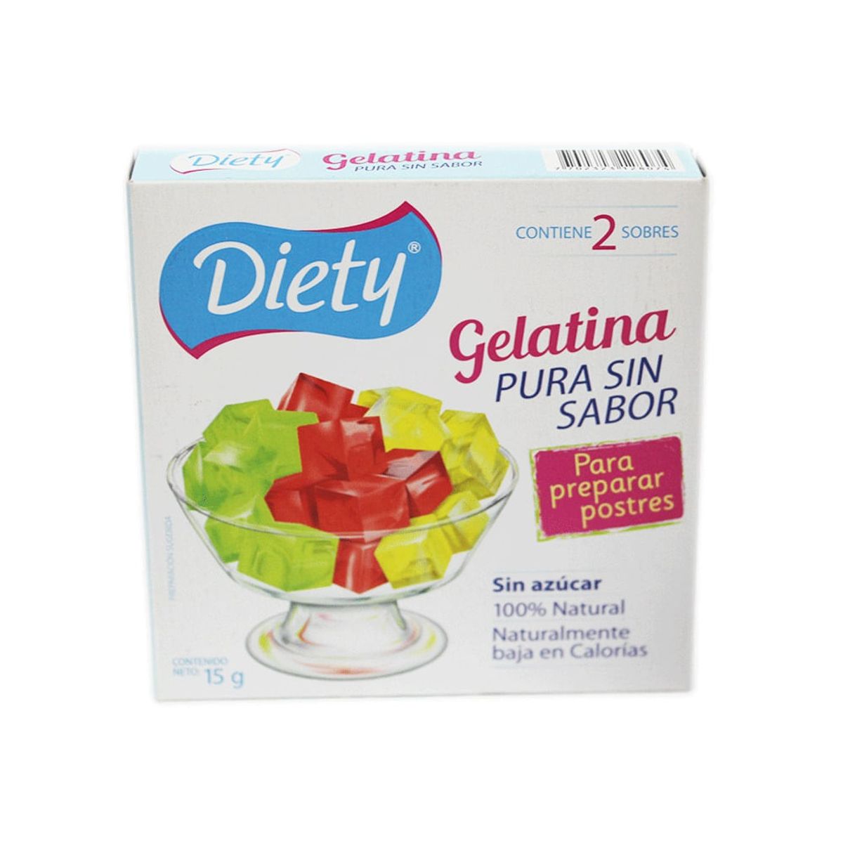 DIETY - Gelatina Diety Pura Sin Sabor X 15G