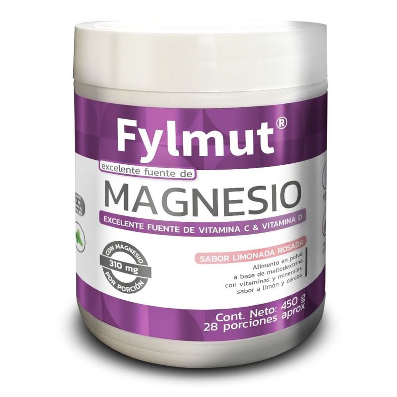 GENERICO - Magnesio Vitamina C Vitamina D Fylmut Sabor Limonada Rosa 450G