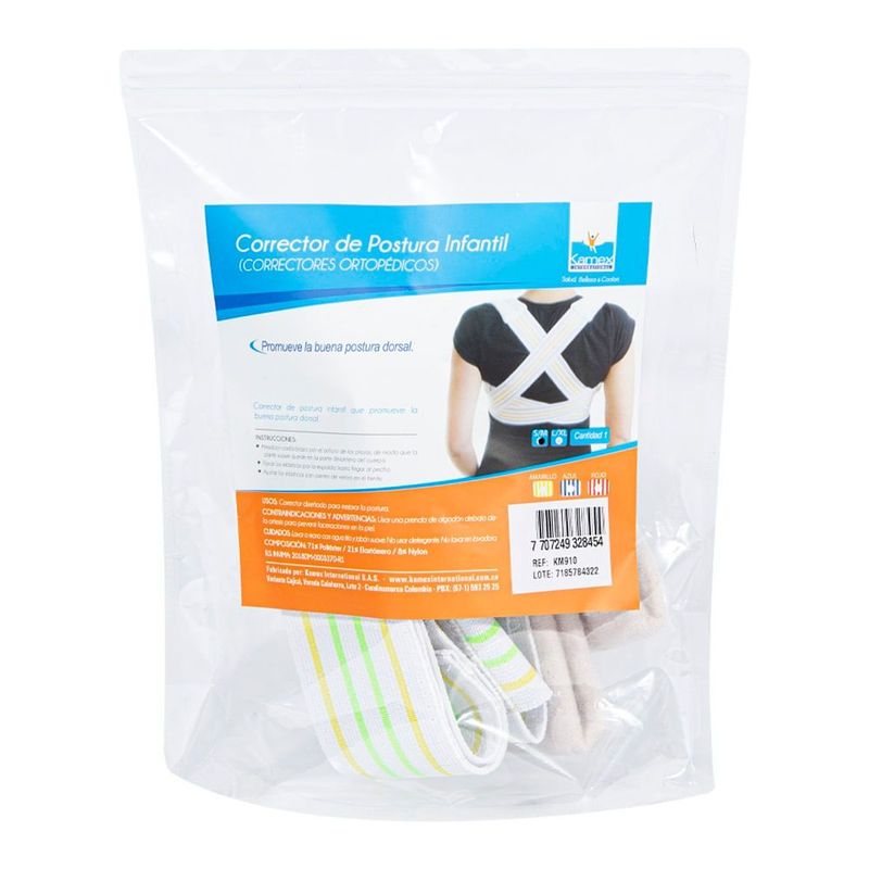 KAMEX - Corrector Postura Kamex Infantil Talla S/M