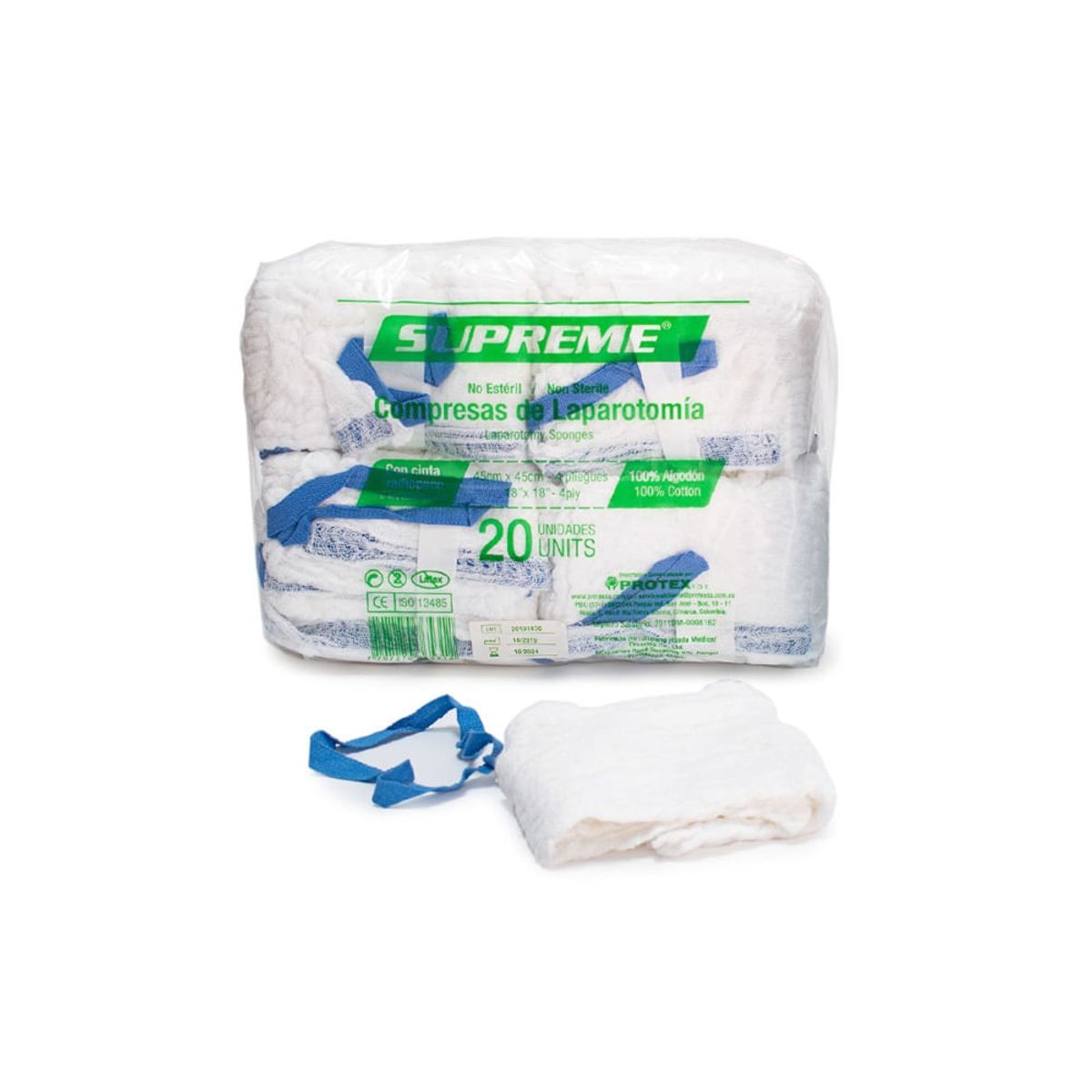 SUPREME - Compresa Laparotomia Supreme No Esteril X 20und