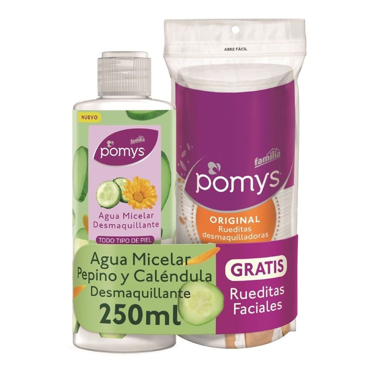 FAMILIA - Oferta Agua Micelar Pomys Pepino X 250ml + Gratis Rueditas