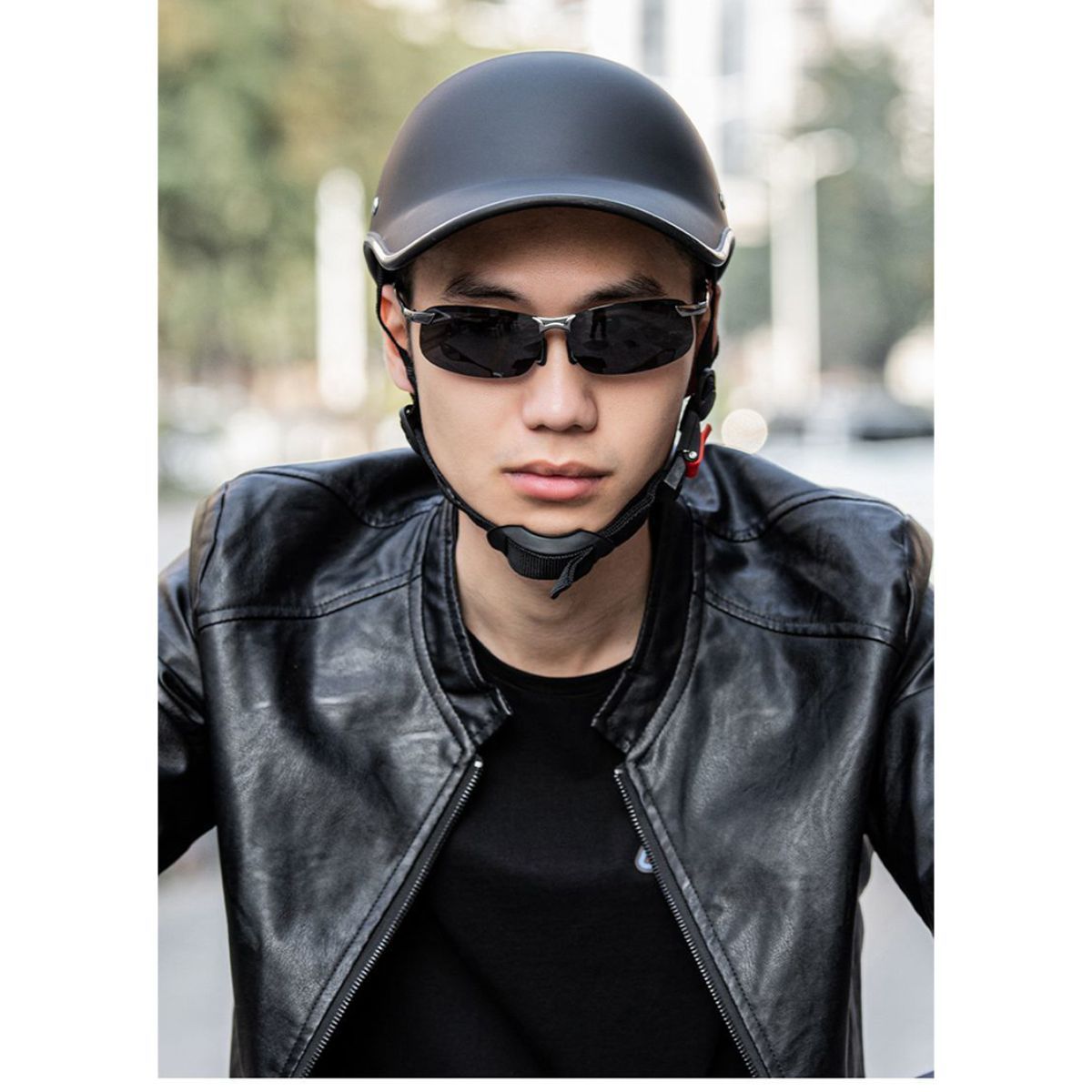 GENERICO - Casco Polo Deportivo Gorra Negro Bmx Moto Bicicleta Duro