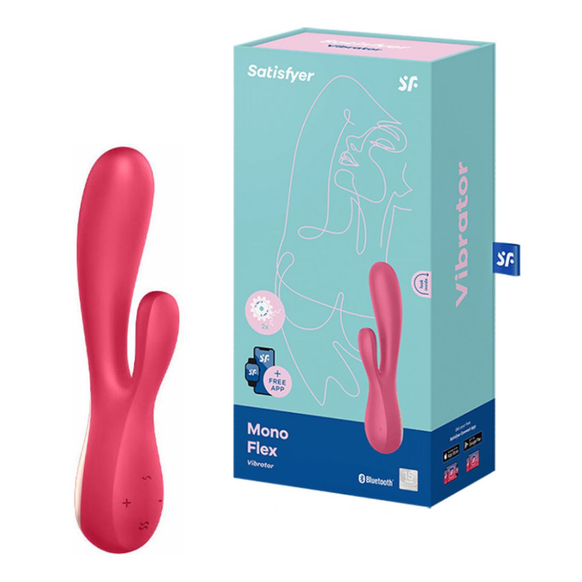 SATISFYER - Vibrador Mono Flex Rojo Satisfyer
