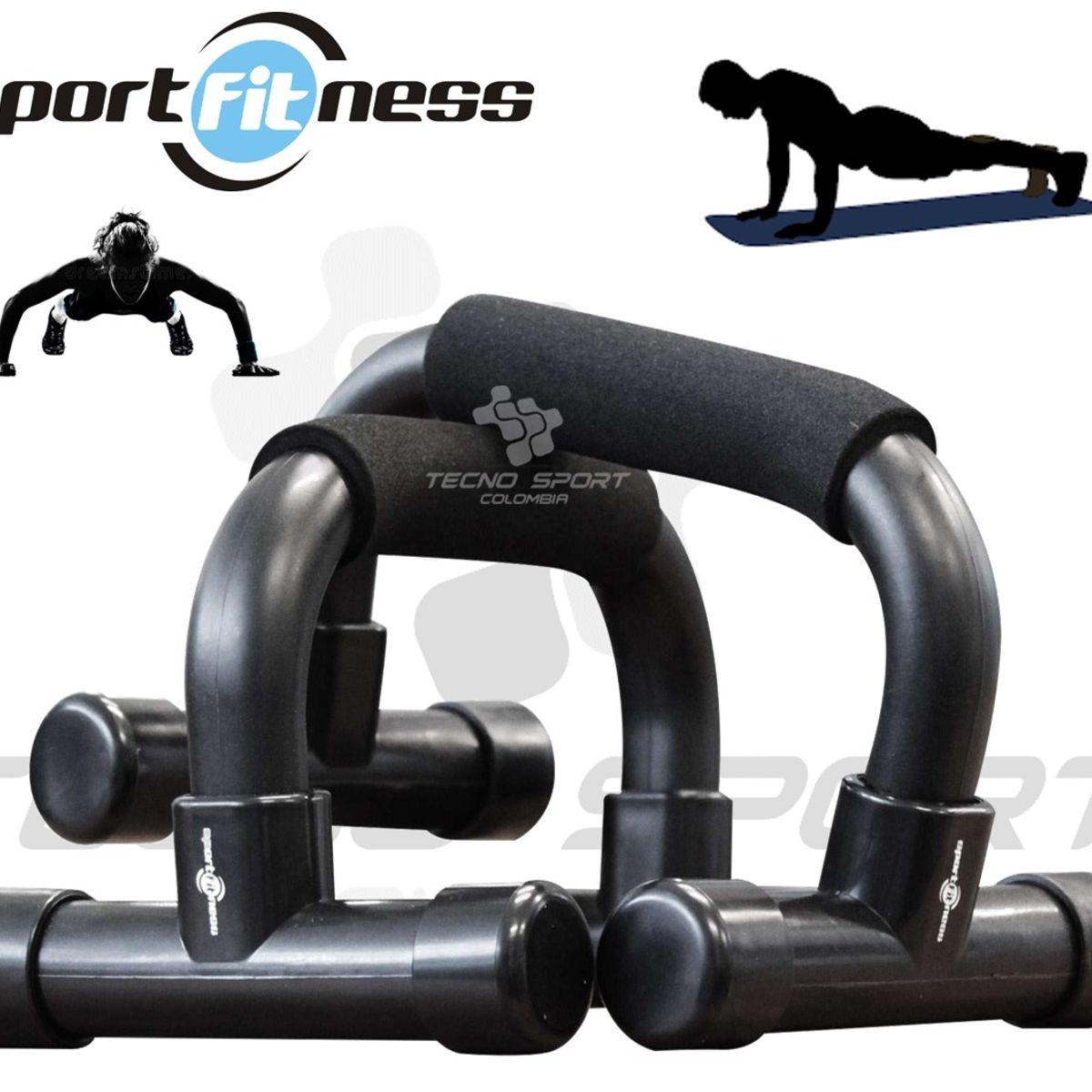 SPORTFITNESS - Soporte flexiones pecho sport fitness push ups lagartijas