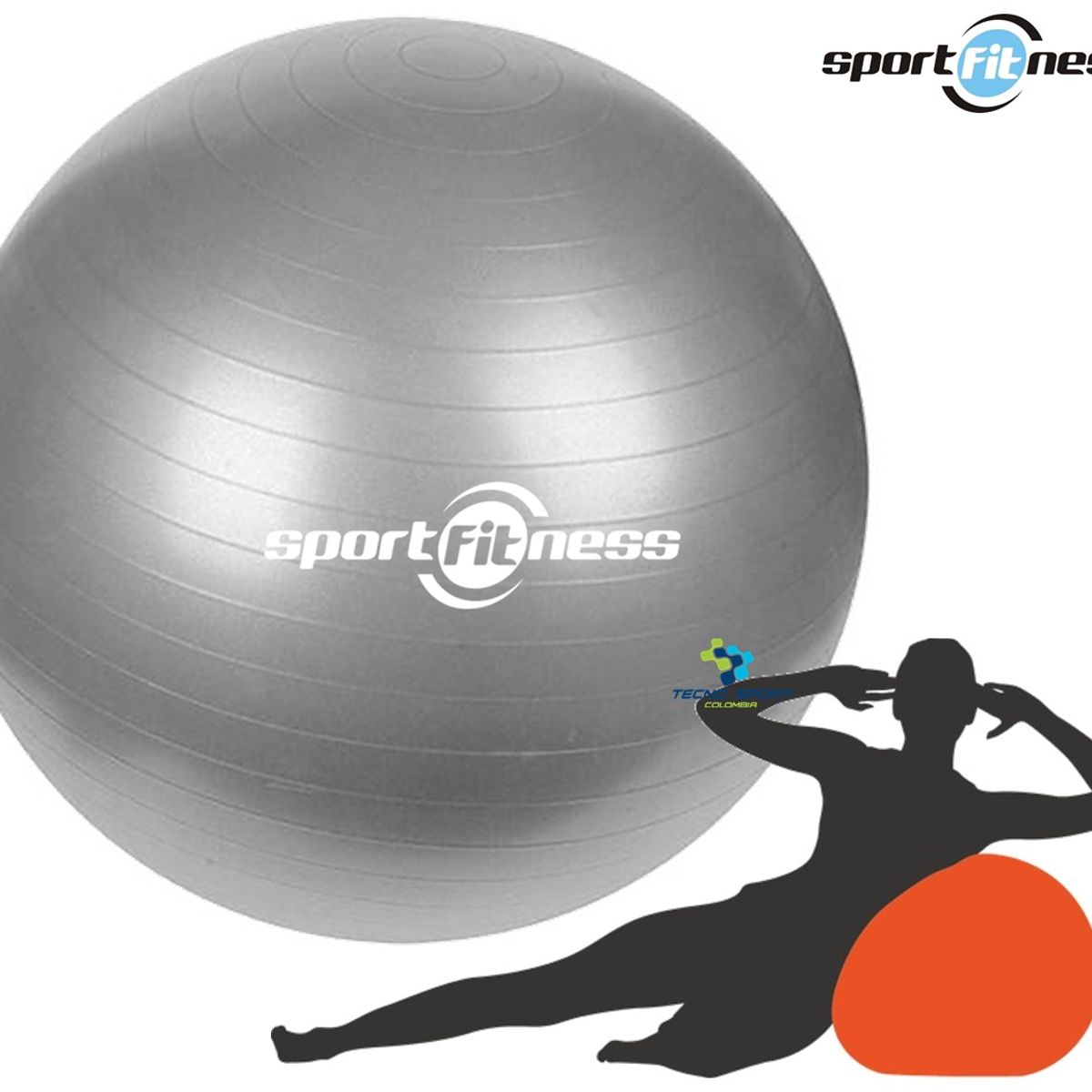 SPORTFITNESS - Pelota 75cm pilates yoga bola gimnasia sportfitness gym ball