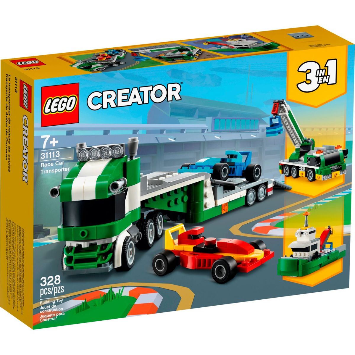 LEGO - Lego Creator 3 en 1 Transporte de Coches de Carreras
