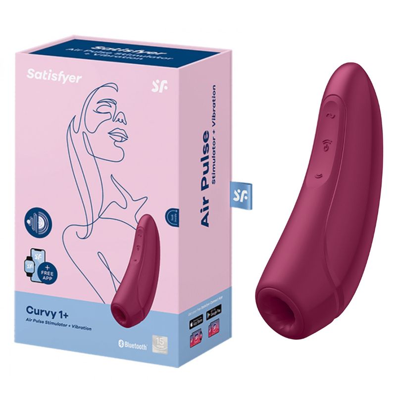 SATISFYER - Succionador Curvy 1+ Vinotinto Satisfyer