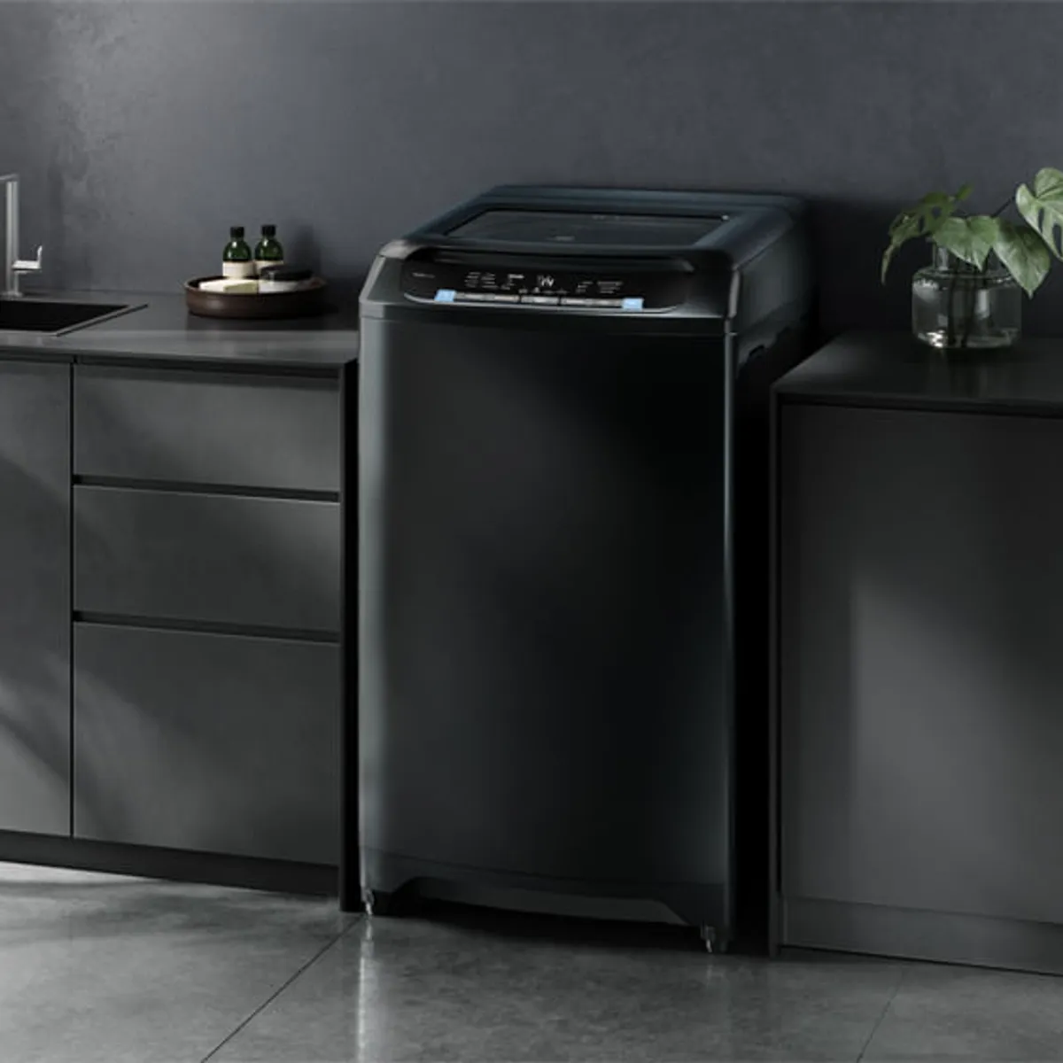 ELECTROLUX - Lavadora Electrolux Carga Superior 21Kg Panel Digital Efficient Care Negra EWIX21F3CSB