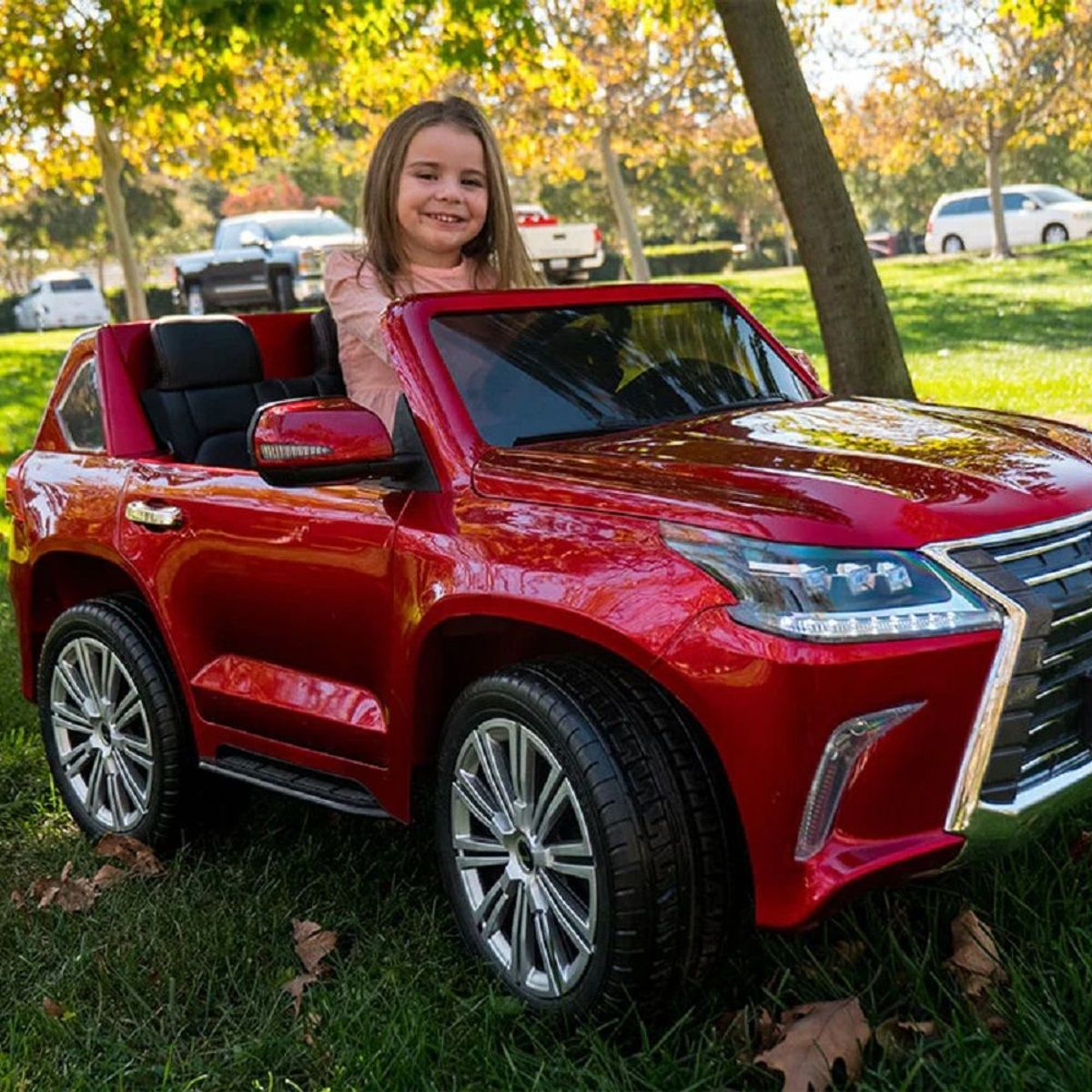 TOYOTA - Carro Eléctrico Niños Campero Paseador Montable 2 Sillas Lexus