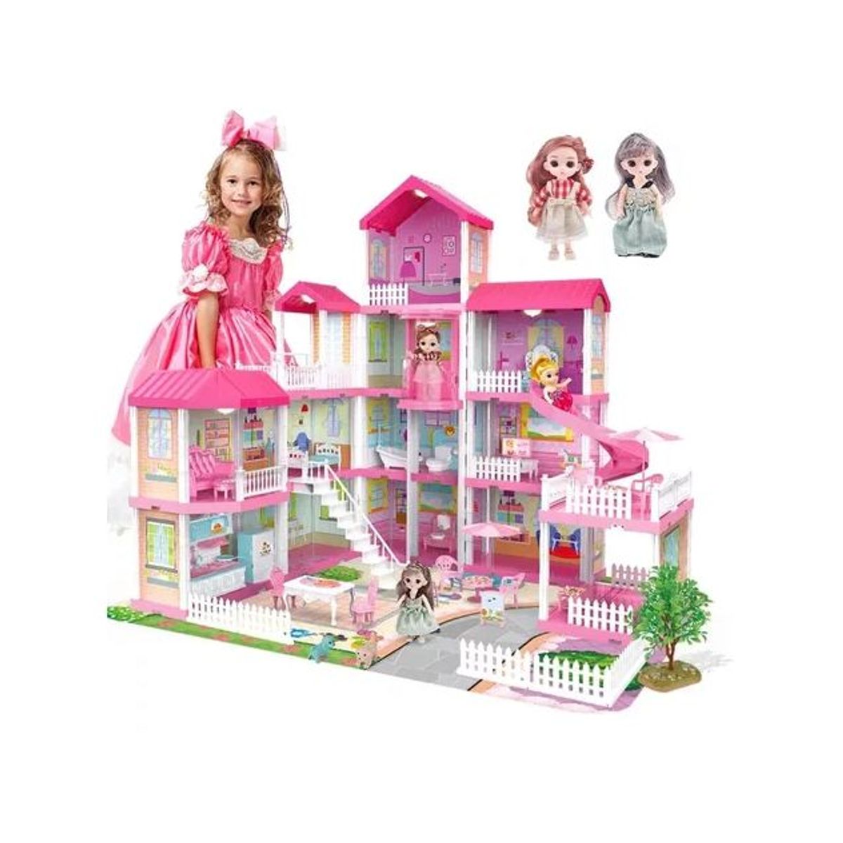 KIDSHOP - Casa De Muñecas Infantil Grande Cocina Y Comedor 1260