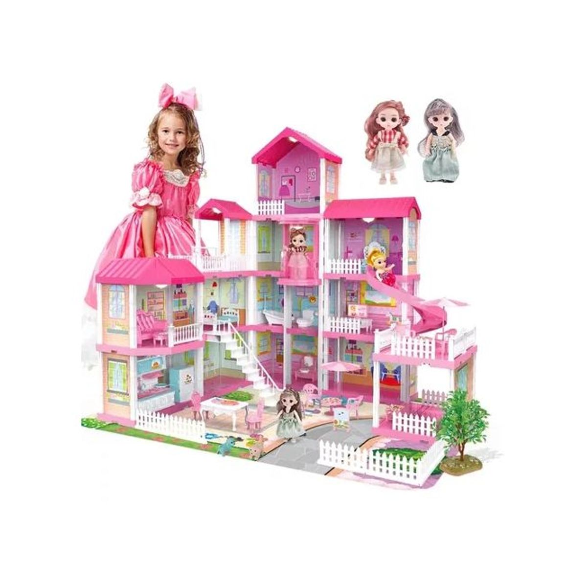 KIDSHOP - Casa De Muñecas Infantil Grande Cocina Y Comedor 1260