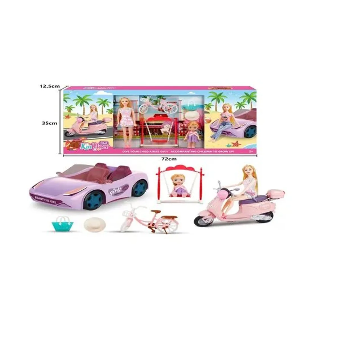 KIDSHOP - Carro Convertible Bicicleta Moto  Cachorro Muñeca Mx-65