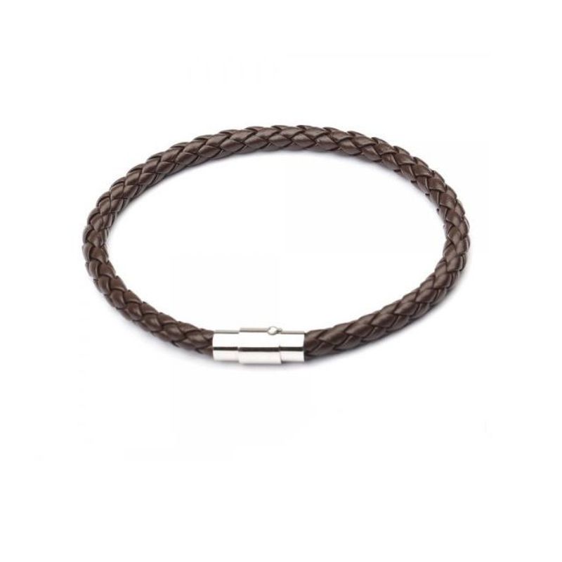 GENERICO - Manilla Trenzada para Hombre y Mujer Marron