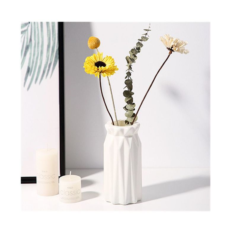 GENERICO - Florero Jarrón Decorativo Minimalista Moderno Nordico Blanco