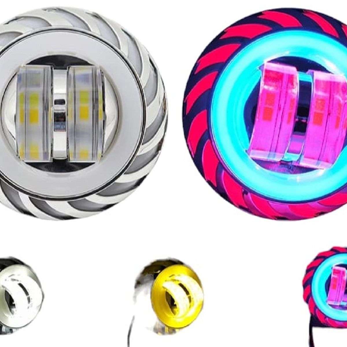 LEDMAX - 2 Ojos De Angel, Proyector Lupa Led Para Farola Moto Y Carro