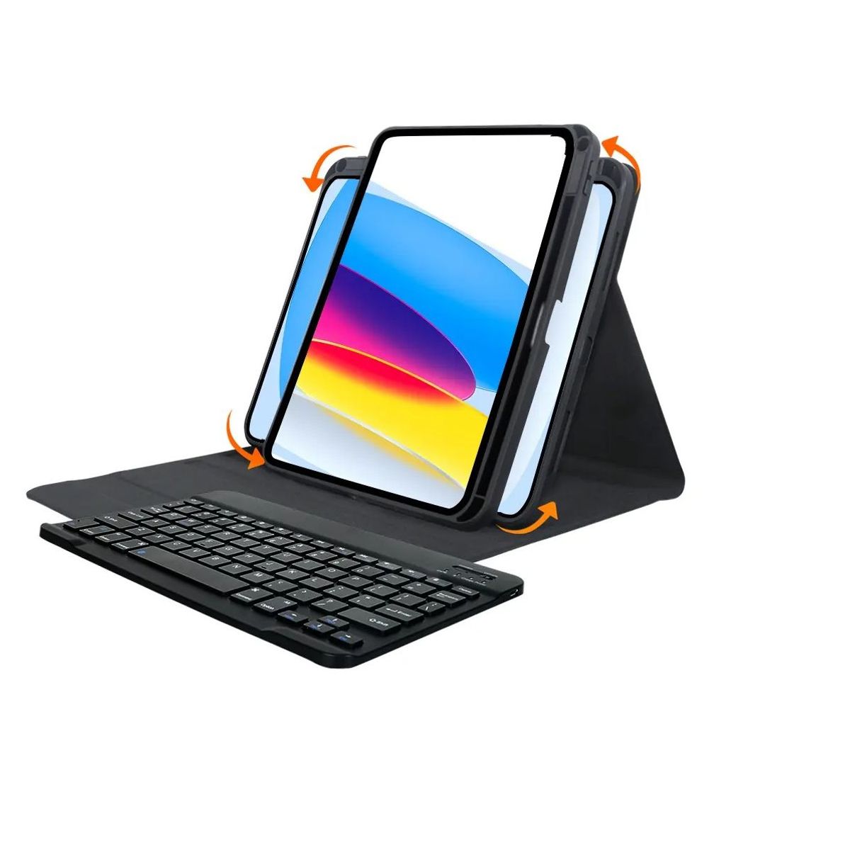GENERICO - Forro 360 Smart Case Con Teclado Para iPad 9na Gen 10.2