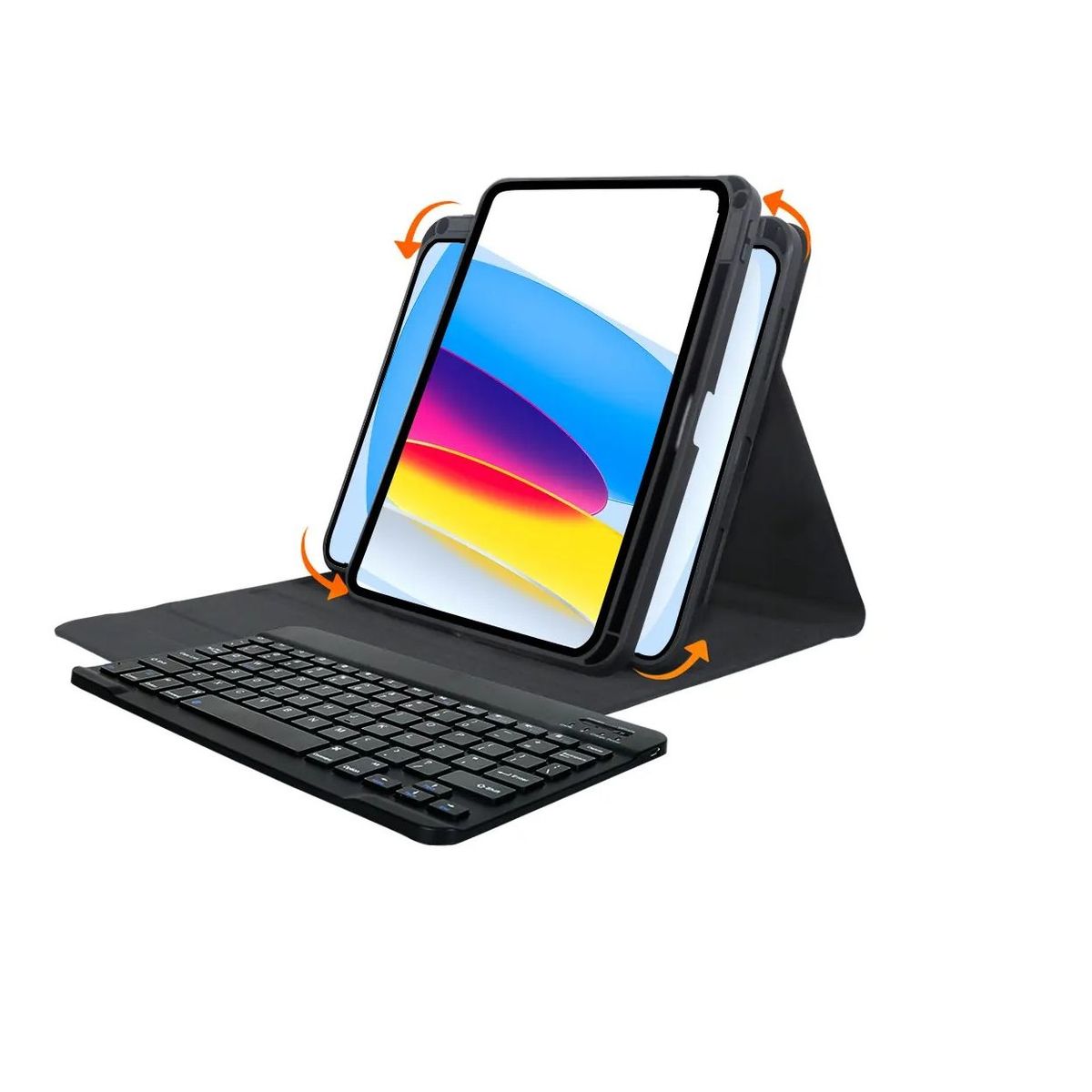 GENERICO - Forro 360 Smart Case Con Teclado Para iPad 9na Gen 10.2