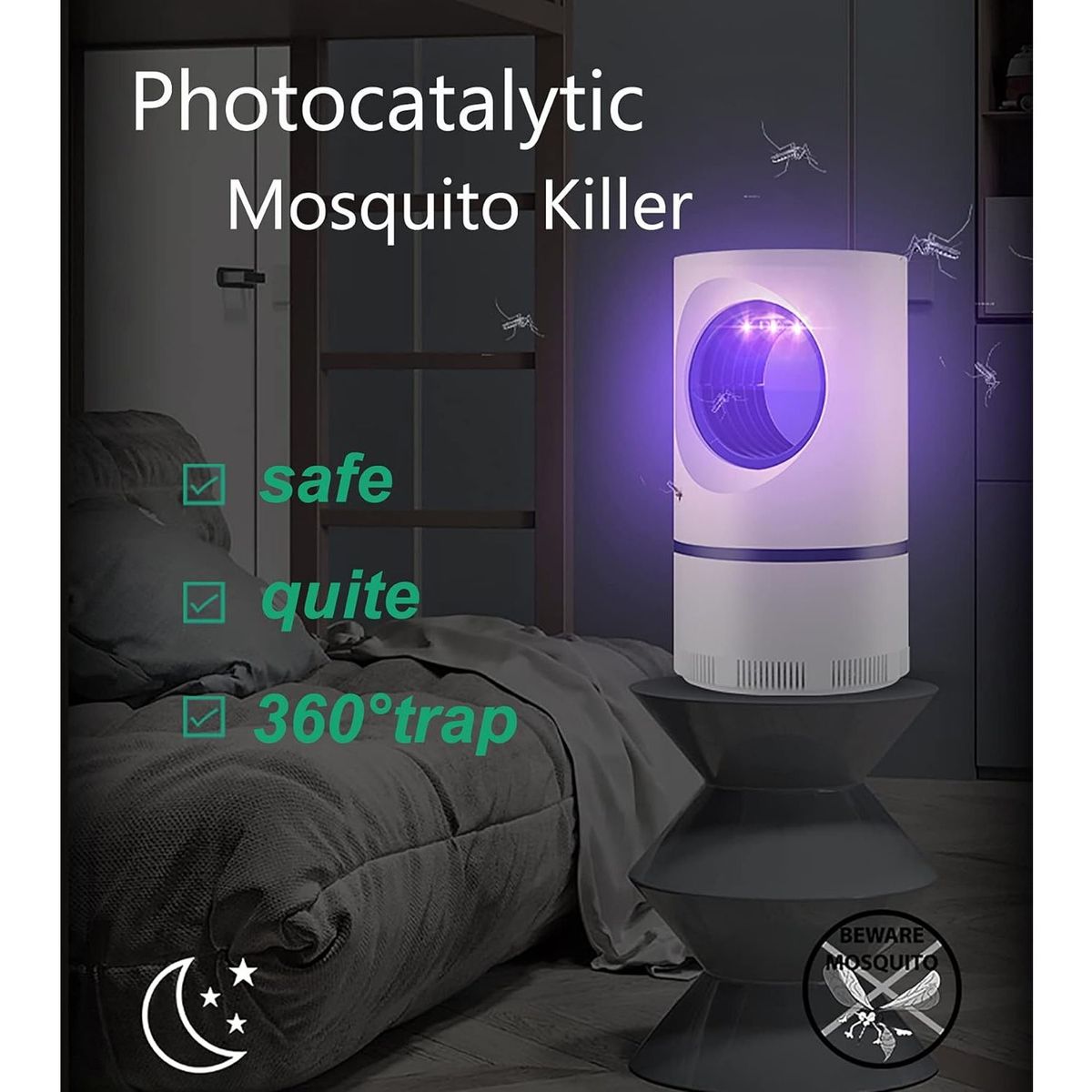 ONE PIXEL - Lámpara Mata Zancudos Atrapa Moscas Insectos LED