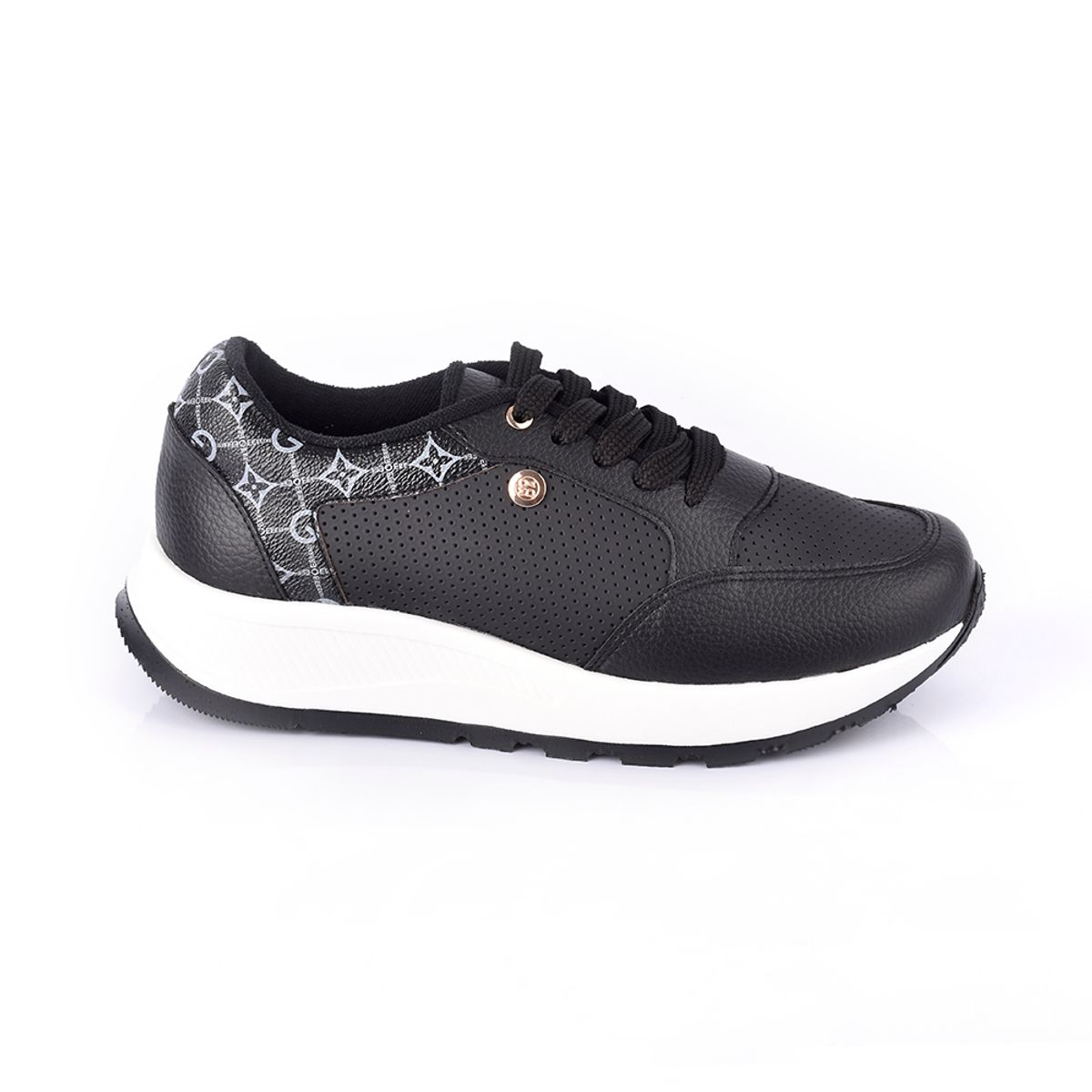 PRICE SHOES - Price Shoes Tenis Casual Mujer 282M451Negro