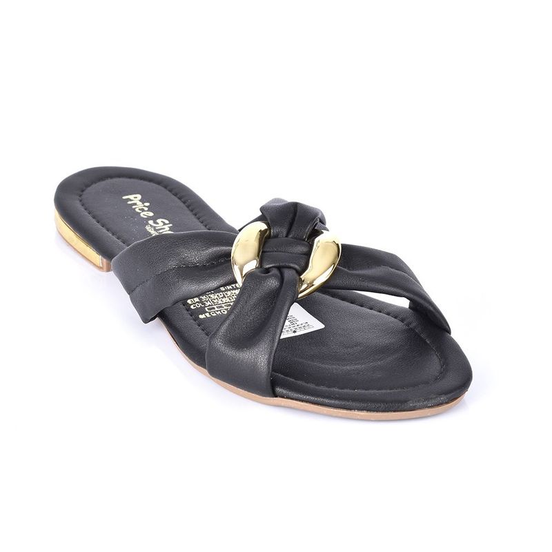 PRICE SHOES - Priceshoes Sandalias Planas Para Mujeres 402408Negro