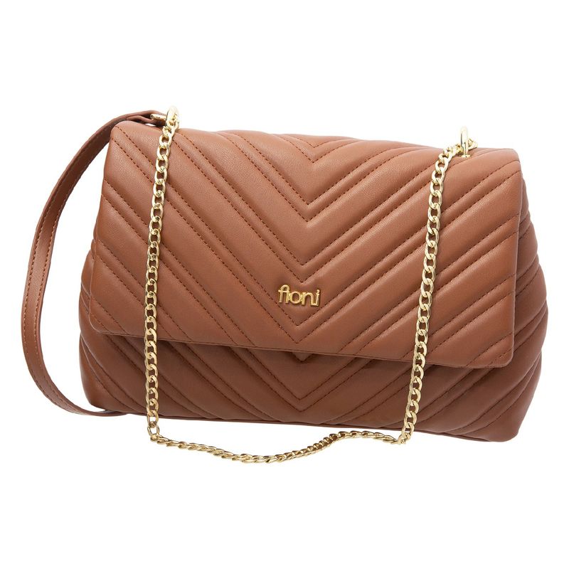 FIONI - Bolso Acolchado Para Mujer Fioni Payless Café Medio