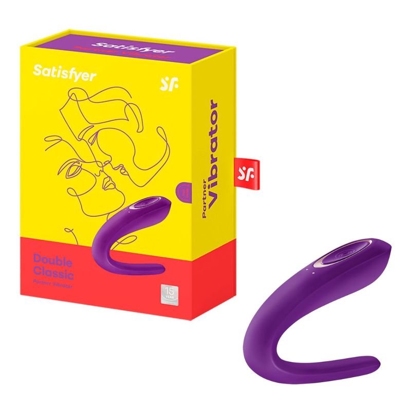 SATISFYER - Vibrador Double Classic Morado Satisfyer