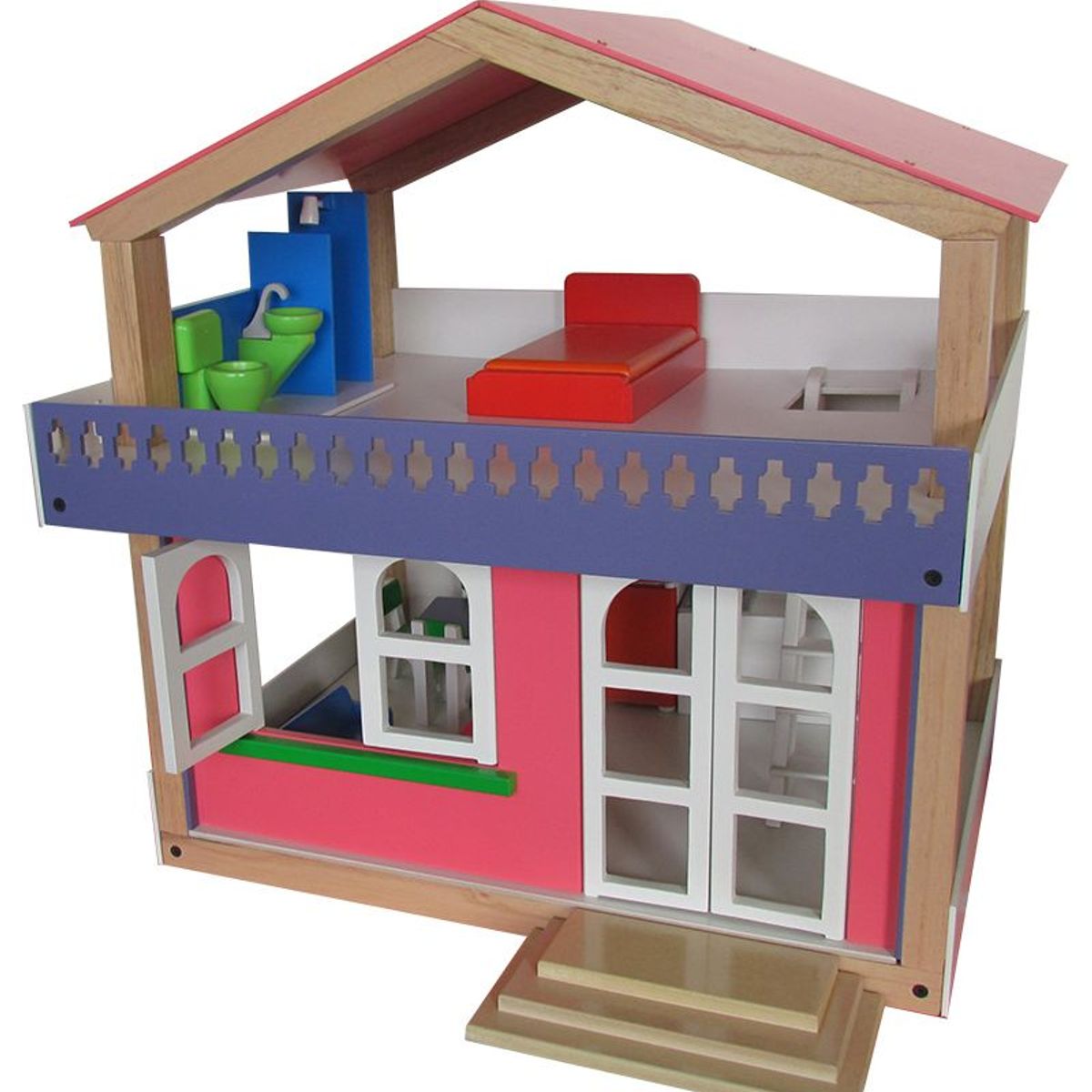 CELMAX - Casa para muñecas de madera con accesorios