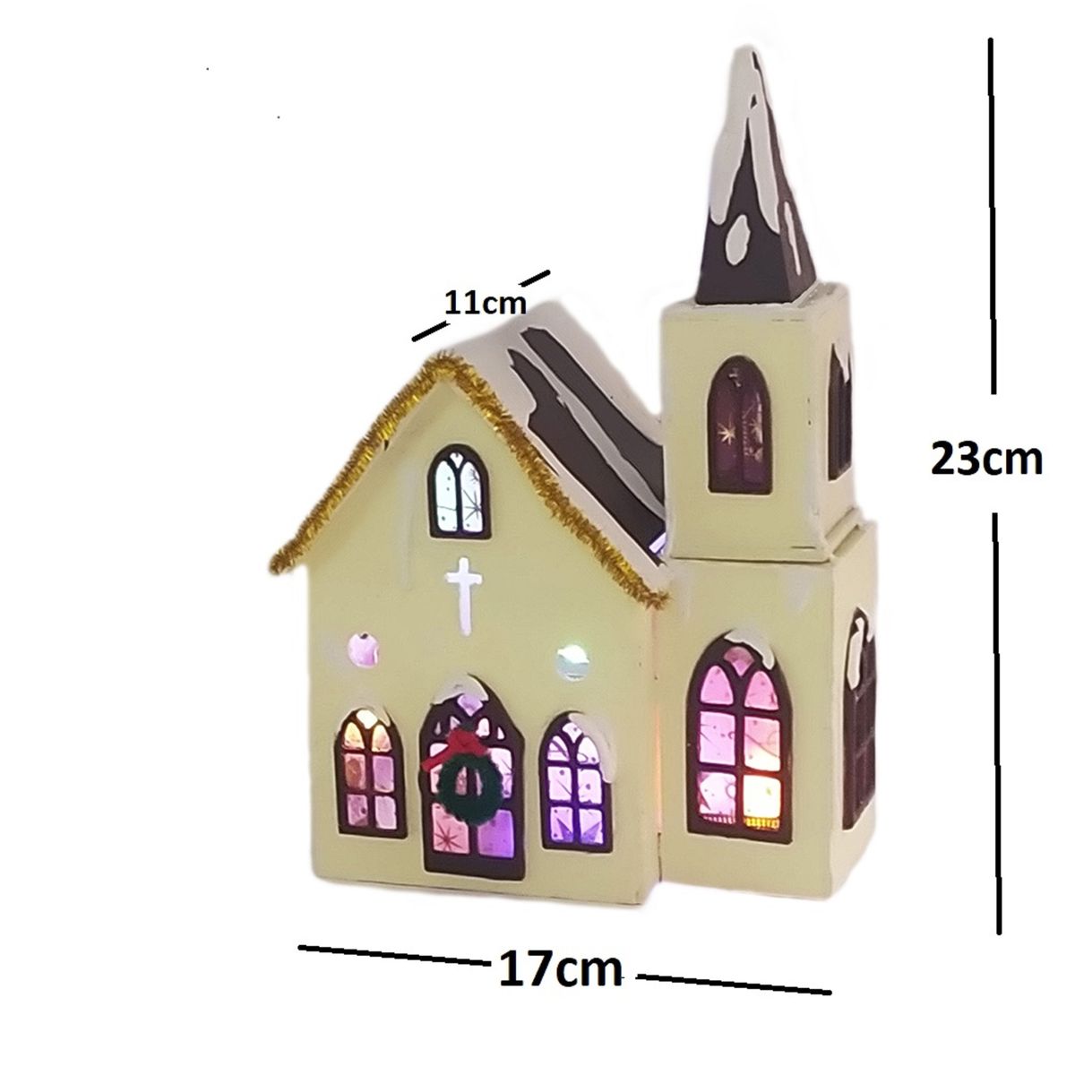 ADEQUAR - IGLESIA NAVIDEÑA ILUMINADA ref IND-15