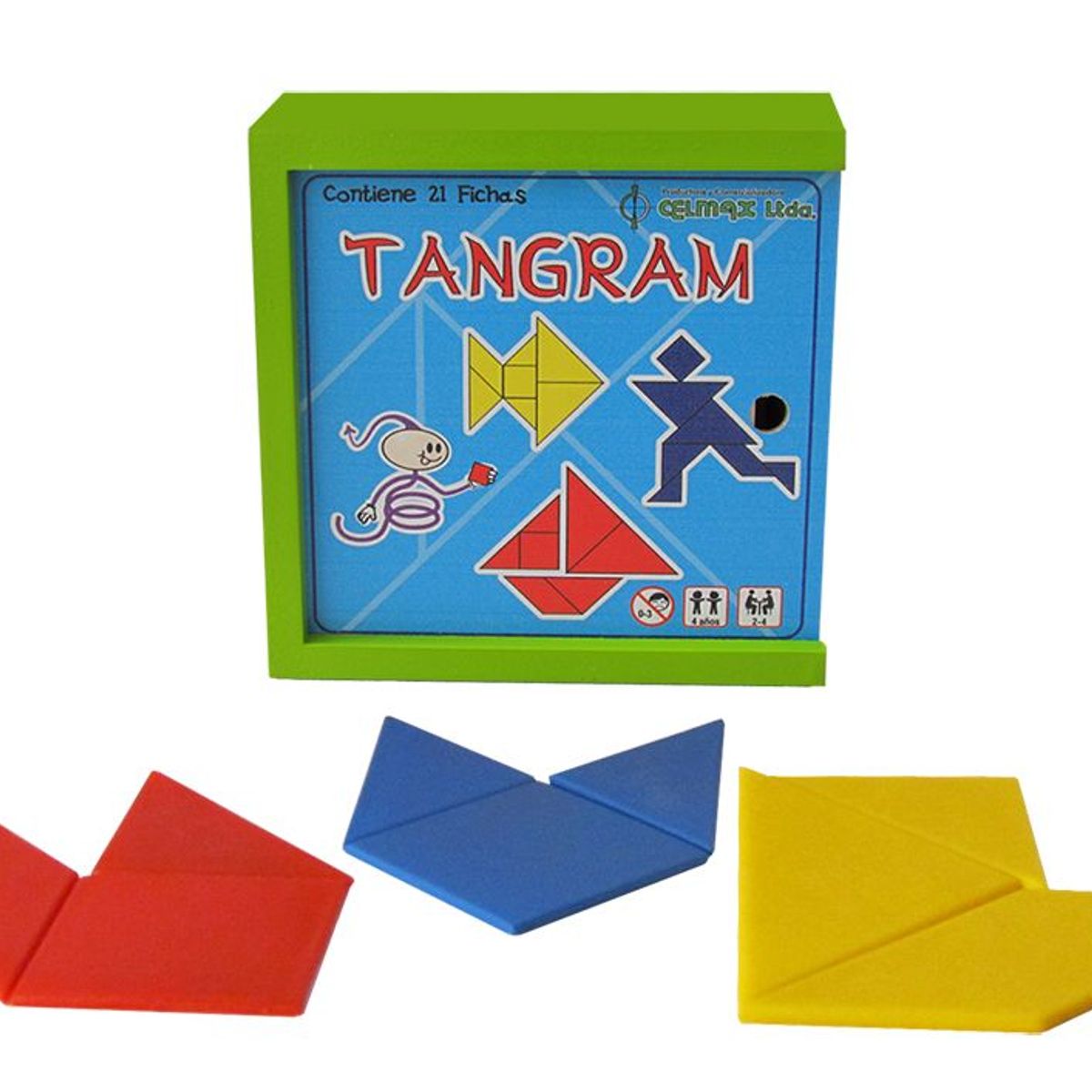 CELMAX - Juego tangram x21 piezas para niños en plástico