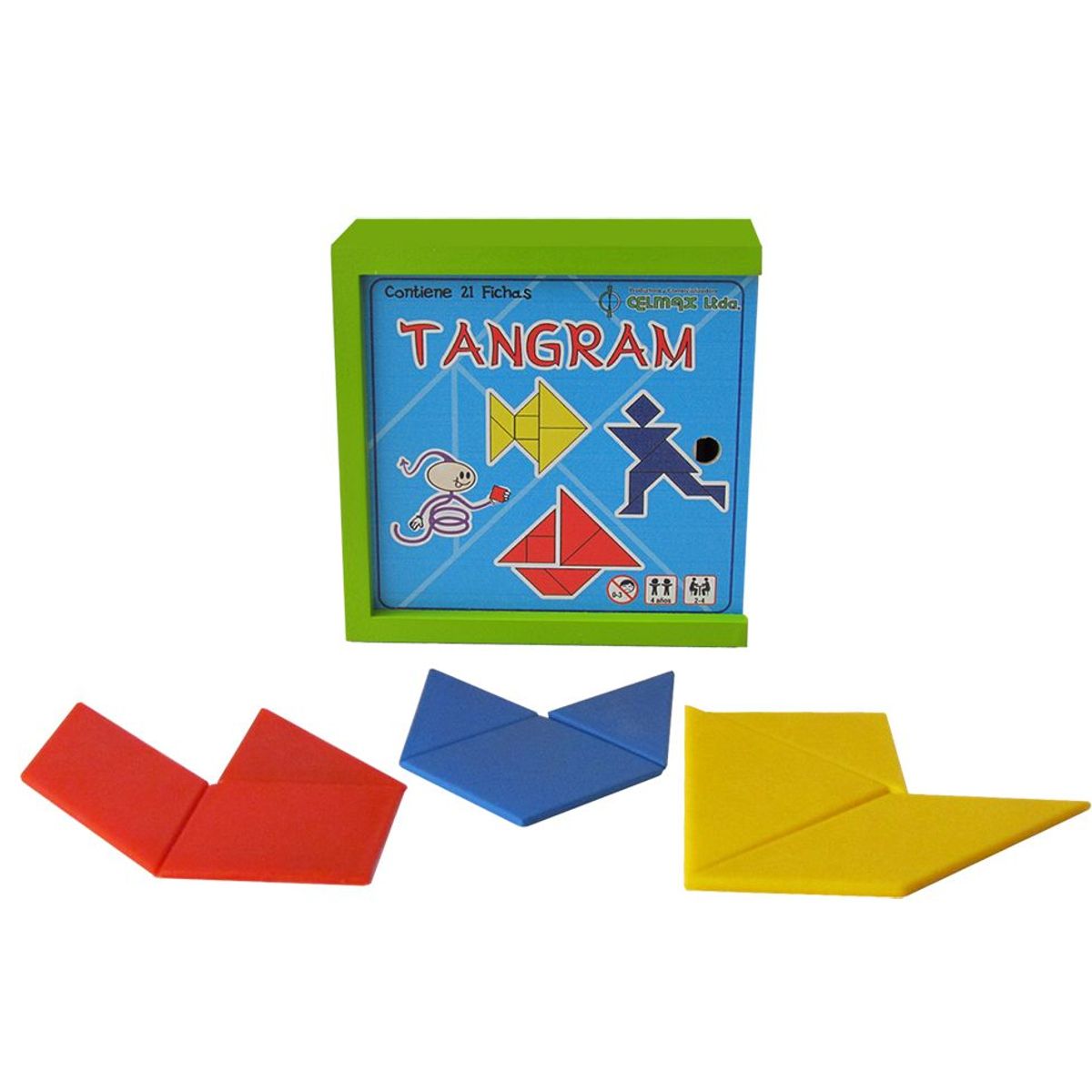 CELMAX - Juego tangram x21 piezas para niños en plástico