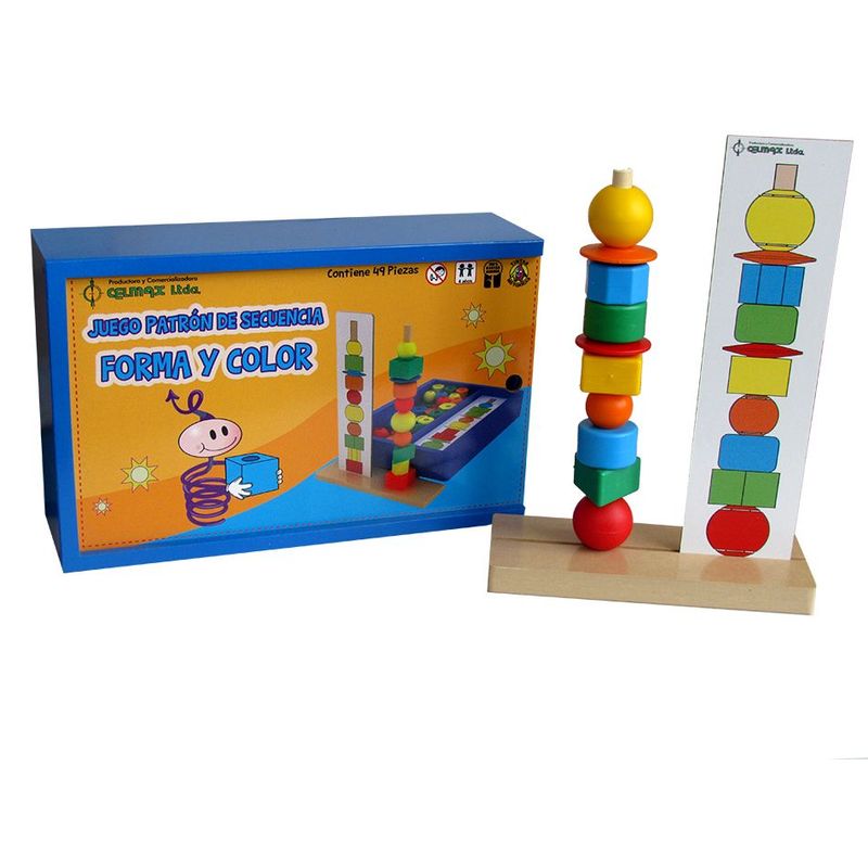 CELMAX - Juego de patrón de secuencia forma y color para niños