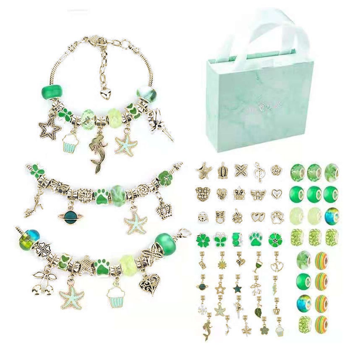 ENFANT'ASY - Kit Set Para Armar Pulseras Tipo Pandora Niñas Con Caja