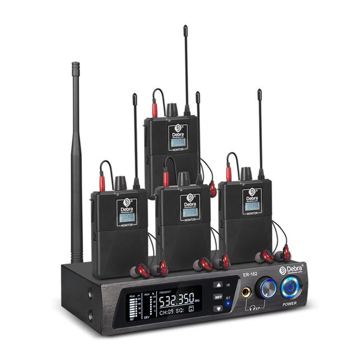 GENERICO - Sistema De Monitoreo Inalámbrico Debra  ER-102 Bluetooth 4 Receptores