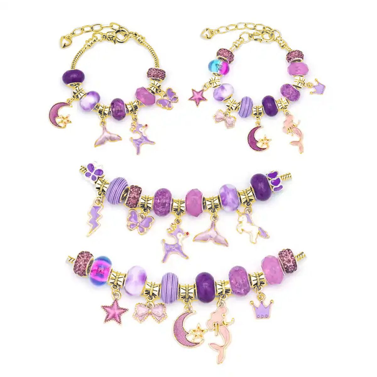 ENFANT'ASY - Kit Set Para Armar Pulseras Tipo Pandora Niñas Con Caja