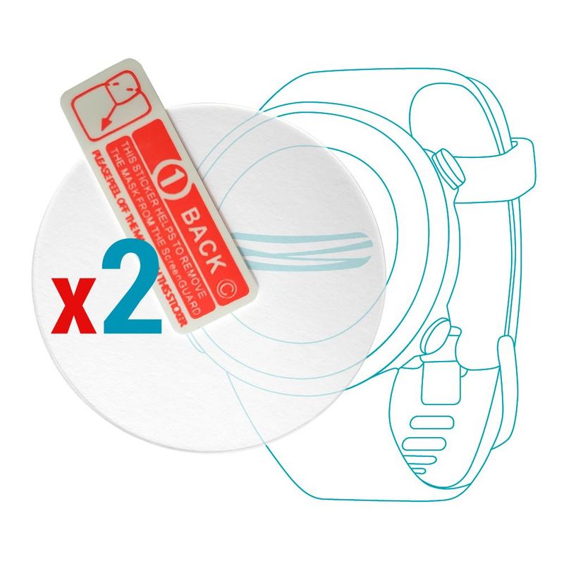 GENERICO - Protector Vidrio para Samsung Galaxy Watch 6 44mm 2uds
