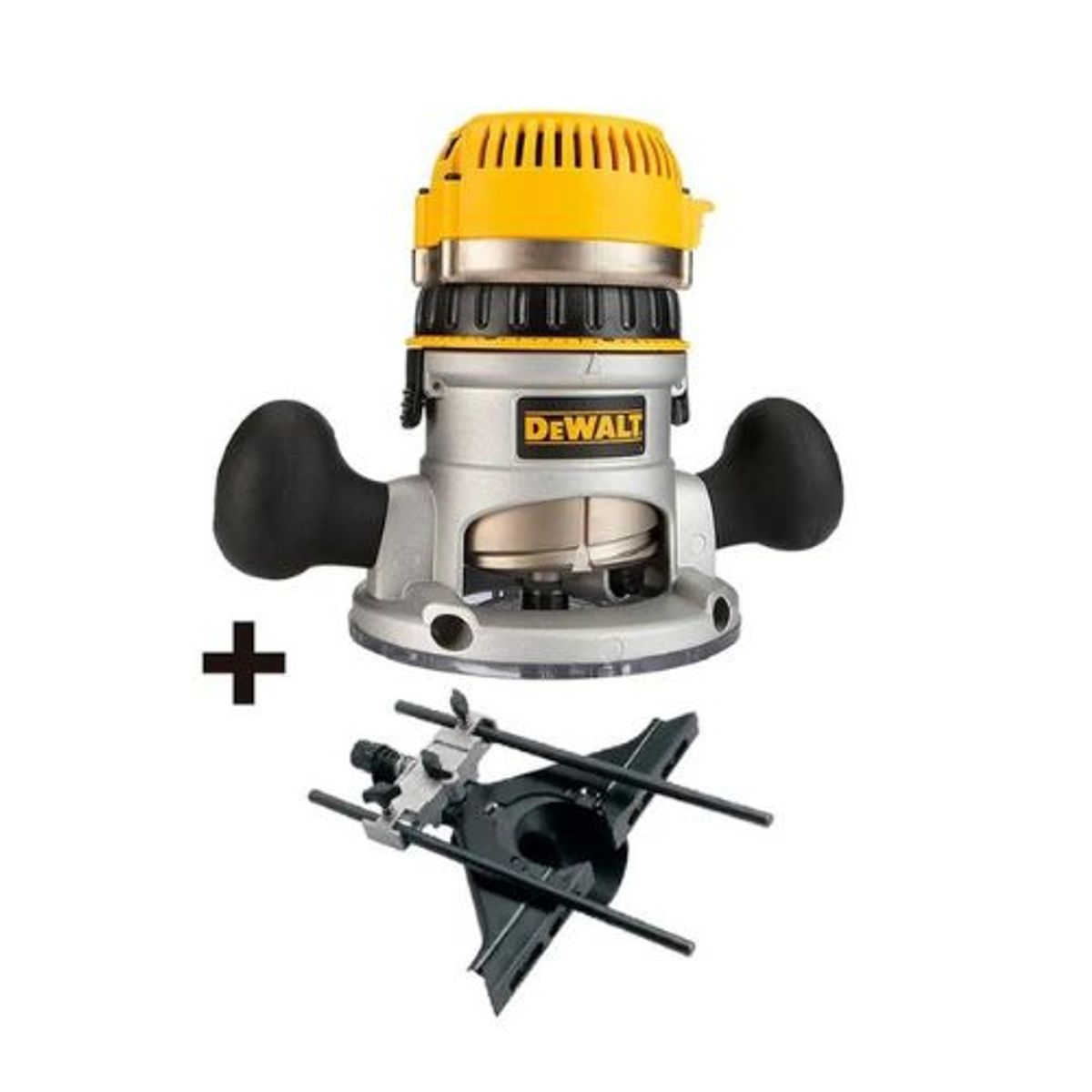 DEWALT - Ruteadora DE 1.3/4HP de 1/4 y de 1/2 + Guia 6913 Dewalt Dw616
