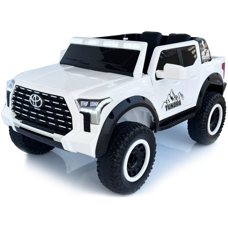 TOYOTA - Carro Toyota 4x4 Electrico 12v Llanta Caucho Control- Blanco